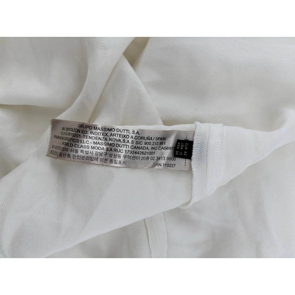 NWT Massimo Tutti Asymetrical Midi Wrap Skirt Sz 12 Ruffle Flowy Side Tie $130 - Picture 3 of 6